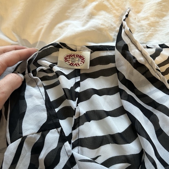 Peppermint Bay zebra sheer beach pants coverup - Picture 3 of 3